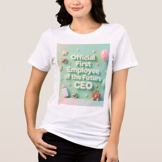 Pastelgroene moeder van de toekomstige CEO T-shirt (Voorkant)