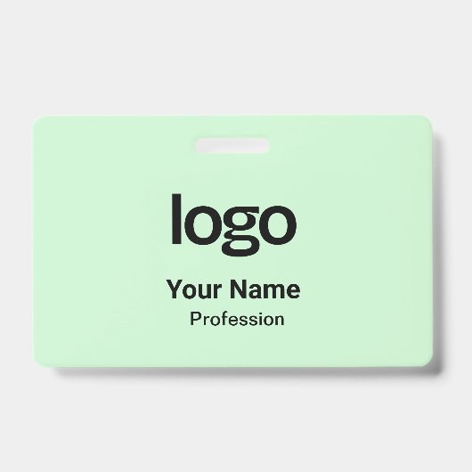 Pastelgroene naamkaartjes badges (Voorzijde)