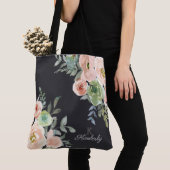 Pastelgroene Navy Monogram Tas (Dichtbij)