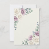 Pastelgroene Roze Bloemige Trouw Save the Date (Achterkant)