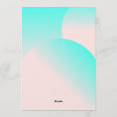 Pastelgroene roze geometrische Save the Date Kaart (Achterkant)