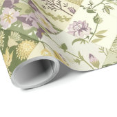 Pastelgroene Sering Dekbed Aardse Gingham Patchwor Cadeaupapier (Rol Hoek)