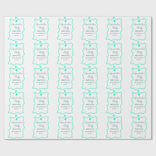 pastelgroene Spaanse rand boog afstudeerfeest Cadeaupapier