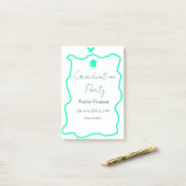 pastelgroene Spaanse rand boog afstudeerfeest  Post-it® Notes (Op bureau)