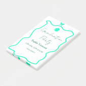 pastelgroene Spaanse rand boog afstudeerfeest  Post-it® Notes (Schuin)