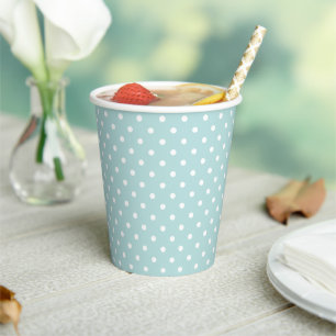Pastelgroene Stippen Baby Shower Papieren Bekers