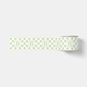 Pastelgroene Stippen Kinderen Grosgrain Lint (Voorkant)
