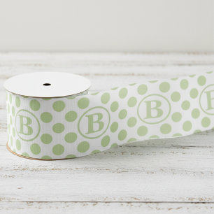 Pastelgroene Stippen Kinderen Grosgrain Lint