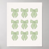 Pastelgroene Strikken Coquette Poster (Voorkant)