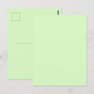 Pastelgroene Theeblaadje Effenkleurige Briefkaart