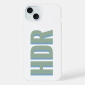 pastelgroene tinten schaduw monogram initiaal naam iPhone hoesje (Achterkant)