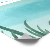 Pastelgroene verborgen lagune poster (Hoek)