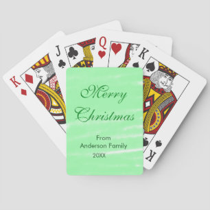 Pastelgroene waterverf kerstmis modern boh pokerkaarten