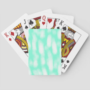Pastelgroene witte waterverf strepen abstract patr pokerkaarten