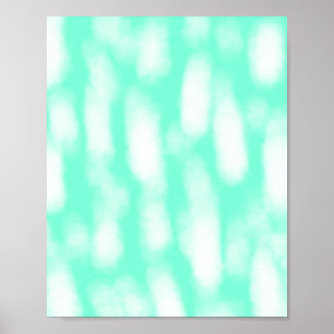 Pastelgroene witte waterverf strepen abstract patr poster