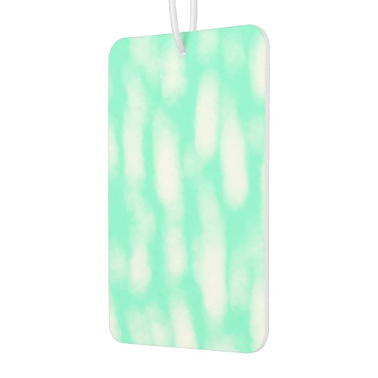 Pastelgroene witte waterverf strepen abstracte pat luchtverfrisser (Links)