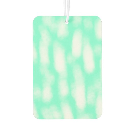 Pastelgroene witte waterverf strepen abstracte pat luchtverfrisser (Achterkant)