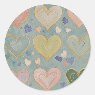 Pastelharttapijt Ronde Sticker