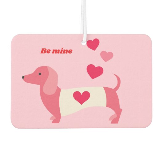 PastelHeart  Dachshund Valentine  Luchtverfrisser (Voorkant)