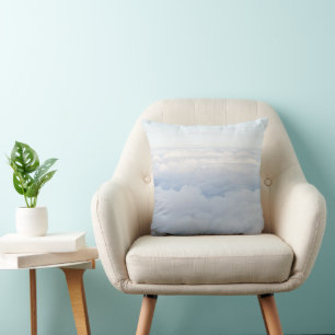 Pastelhemel en pluizige wolken droom 1 kussen