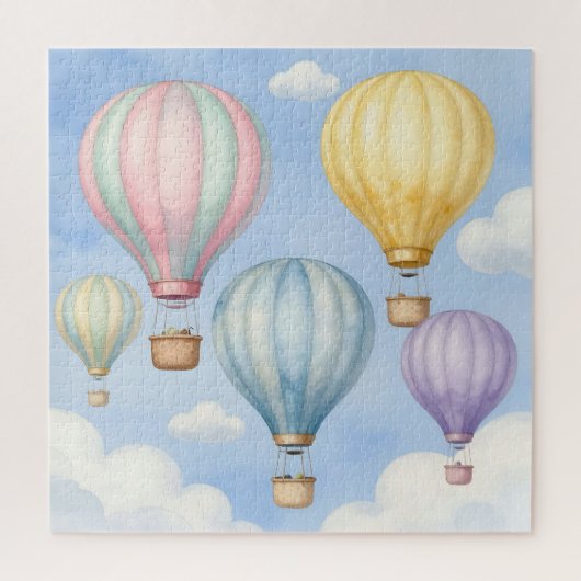 Pastelheteballonnenlucht Legpuzzel (Verticaal)