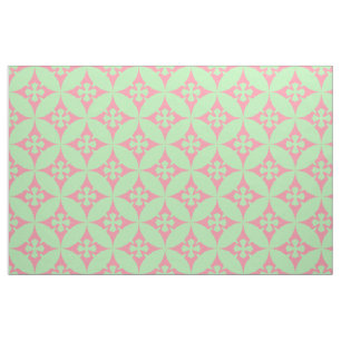 Pastelhoeken van roze retrogeometrische patronen stof