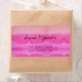 Pastelhoezen met roze waterverf, met de hand gesch etiket (Insitu)