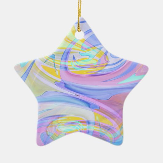 pastelhologram keramisch ornament (Voorkant)