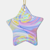 pastelhologram keramisch ornament (Links)