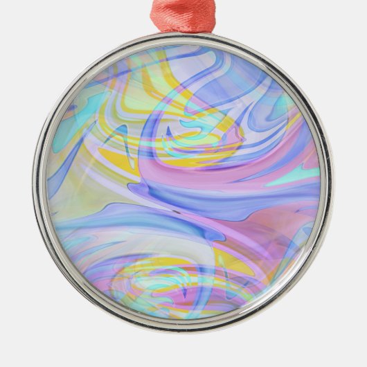 pastelhologram metalen ornament (Voorkant)