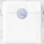 pastelhologram ronde sticker (Tas)