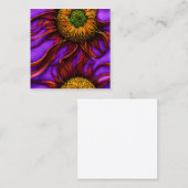 Pastelinkt Intriciteitsstroom Intricum zonnebloem  Vierkante Visitekaartje (Voorkant / Achterkant)