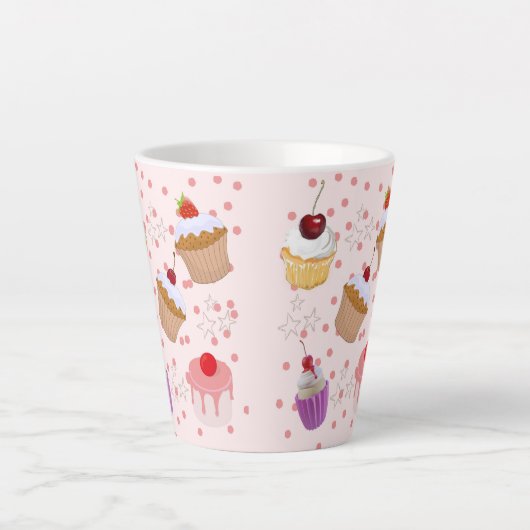 pastelitepatronen latte mok (Voorkant)