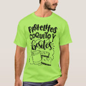 Pastelitos, Coquito, y Besitos TShirt (Limoen) (Voorkant)
