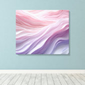 pastelkalmerend golfpatroon canvas afdruk (Insitu (Houten vloer))