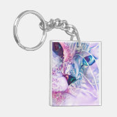 Pastelkat Droomlandschap Sleutelhanger (Voorkant Links)
