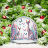 Pastelkatten en vlinders sneeuwbol (Kerstmis)