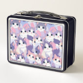 Pastelkatten Metalen Lunchbox (Voorkant)