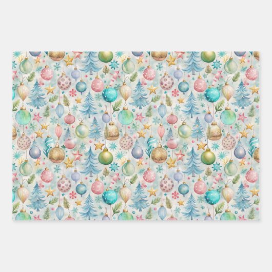  pastelkerst inpakpapier vel (Voorkant 3)