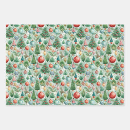  pastelkerst inpakpapier vel