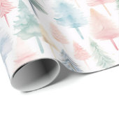 Pastelkerstboominpakpapier Cadeaupapier (Rol Hoek)