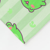 Pastelkikker Baby deken – Kawaii Green Stripes (Hoek)