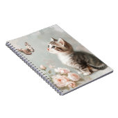 PASTELKITTEN MET VLINDERS EN BLOEMEN NOTITIEBOEK (Rechterzijde)