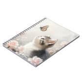 PASTELKITTEN MET VLINDERS EN BLOEMEN NOTITIEBOEK (Linkerzijde)