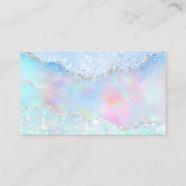 pastelkleur faux glitter dank u visitekaartje (Achterkant)