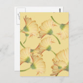 Pastelkleur Gele Daisy Background Briefkaart (Voorkant / Achterkant)