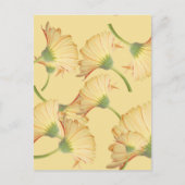 Pastelkleur Gele Daisy Background Briefkaart (Voorkant)