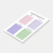 Pastelkleur Georganiseerde Dingen om Te Doen Post- Post-it® Notes (Schuin)