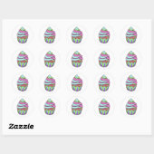Pastelkleur kikkertaart ronde sticker (Vel)