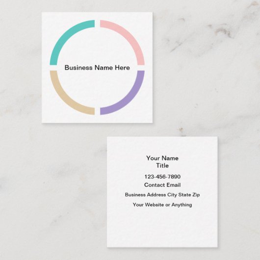 Pastelkleur trendy visitekaartjes ontwerp (Voorkant / Achterkant)